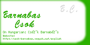 barnabas csok business card